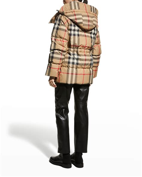 Burberry check puffer jacket